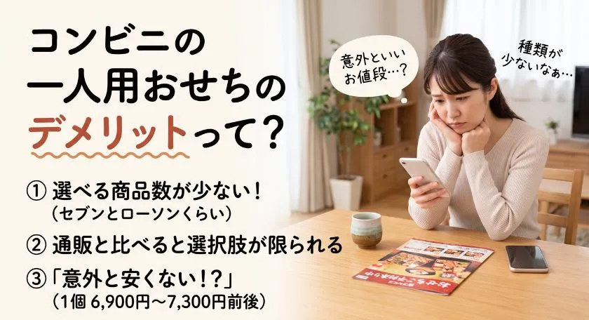 コンビニ一人用おせちのデメリット